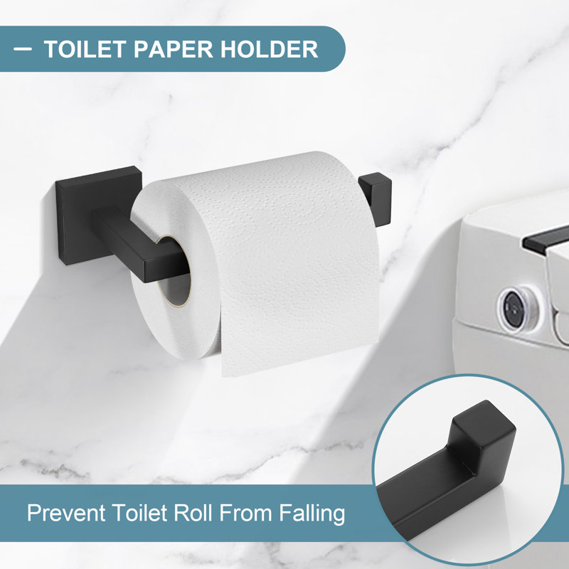 5 - Piece Bathroom Hardware Set, Matte Black