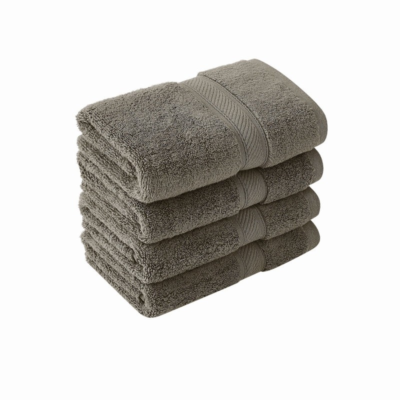  Regal Plush Towel Sets, Bath Towel - 4 Pack, Dark Gray