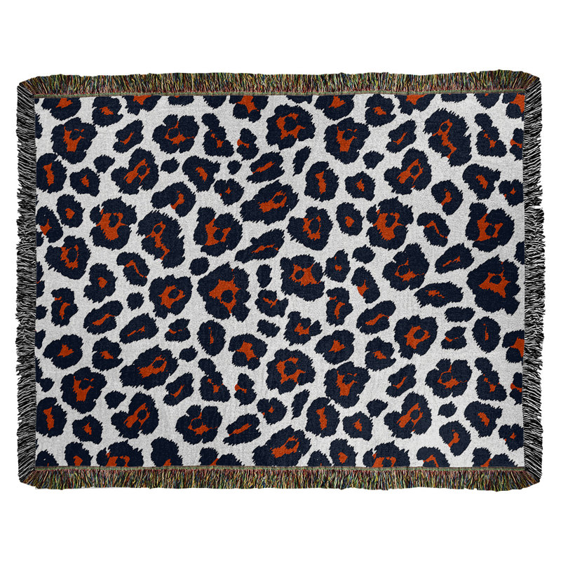 Hand Woven Throw Blanket, 52" x 37", White/Black/Red