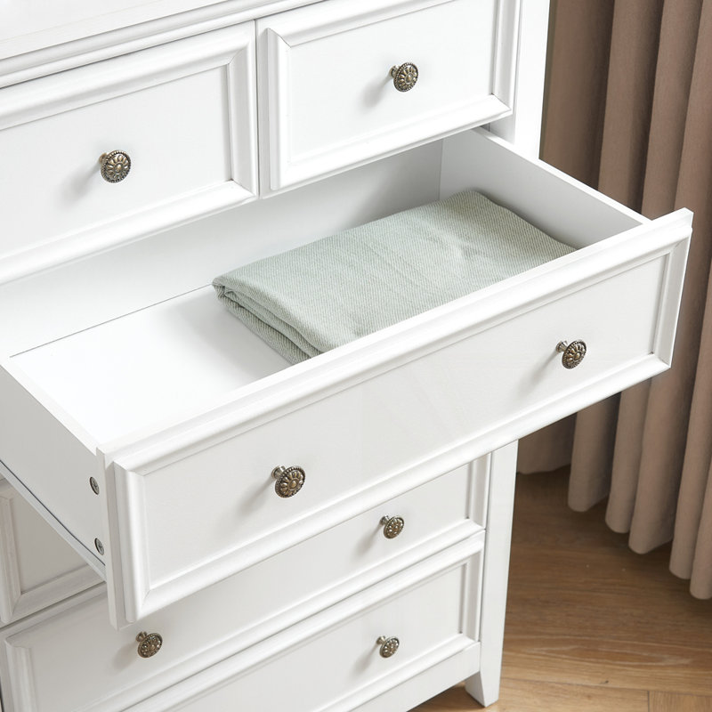 Commode 6 tiroirs Modern, Blanc