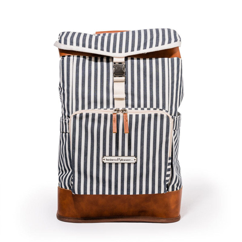 Refroidisseur de sac à dos, Bleu marine/blanc
