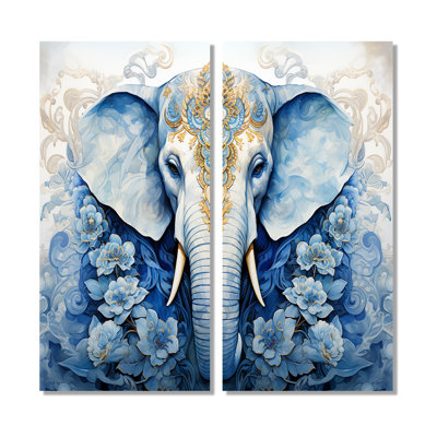 Hindou d'éléphant majestueux - art mural traditionnel