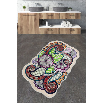 Antibacterial Bathmat, Non-Slip Design, 2.3 x 4.0 Feet | 100% Polyester, Pile Height: 0.4 Inches, 20.5 oz/sq ft | Machine Washable, Easy Care, Perfect for Bathroom Safety & Comfort | Durable & Stylish Home Essential