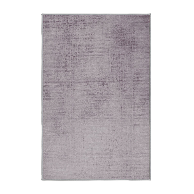 Machine Washable Abstract Pink Area Rug, Rectangle 8' x 12'