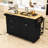Rosauro Kitchen Islands with Storage Cabinet, 4 Drawers and Towel Rack-2018982363