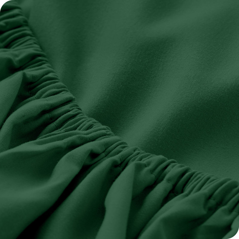 Microfiber Fitted Sheet, Forest Green, Full Fitted Sheet