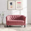 Causeuse en velours argenté Orchid Greta-806005904