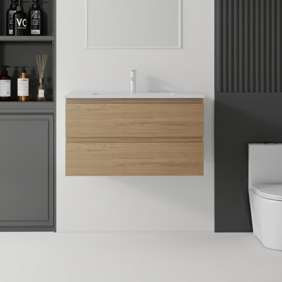 Meuble-lavabo flottant avec lavabo