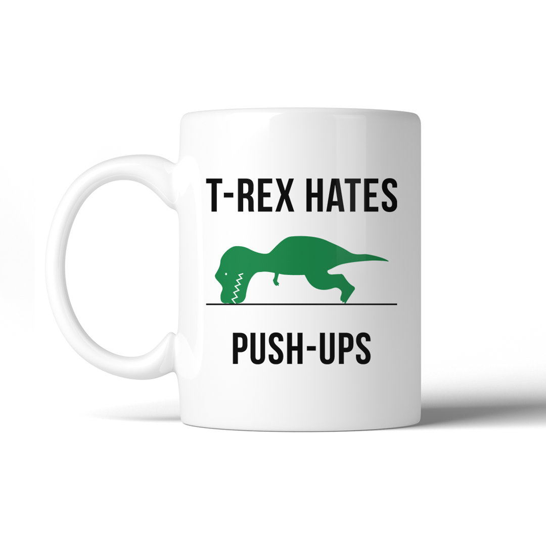 Adalric T Rex Push Ups Coffee Mug Ebern Designs