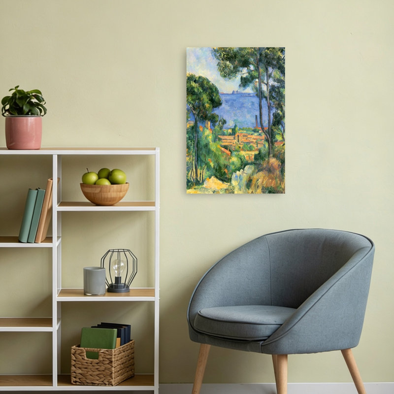 «Forest of Trees», reproduction d'art classique classique de la forêt côtière abstraite, H 24 po x l 16 po