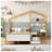 Adien Full Size Kids Bed with Drawer, Desk and Bookshelf