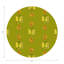 Gem Peridot Acid Vegan Leather Round Coasters