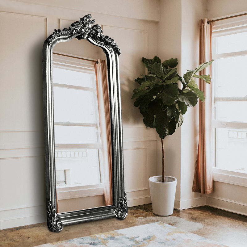 Mahar Wood Mirror, Charcoal