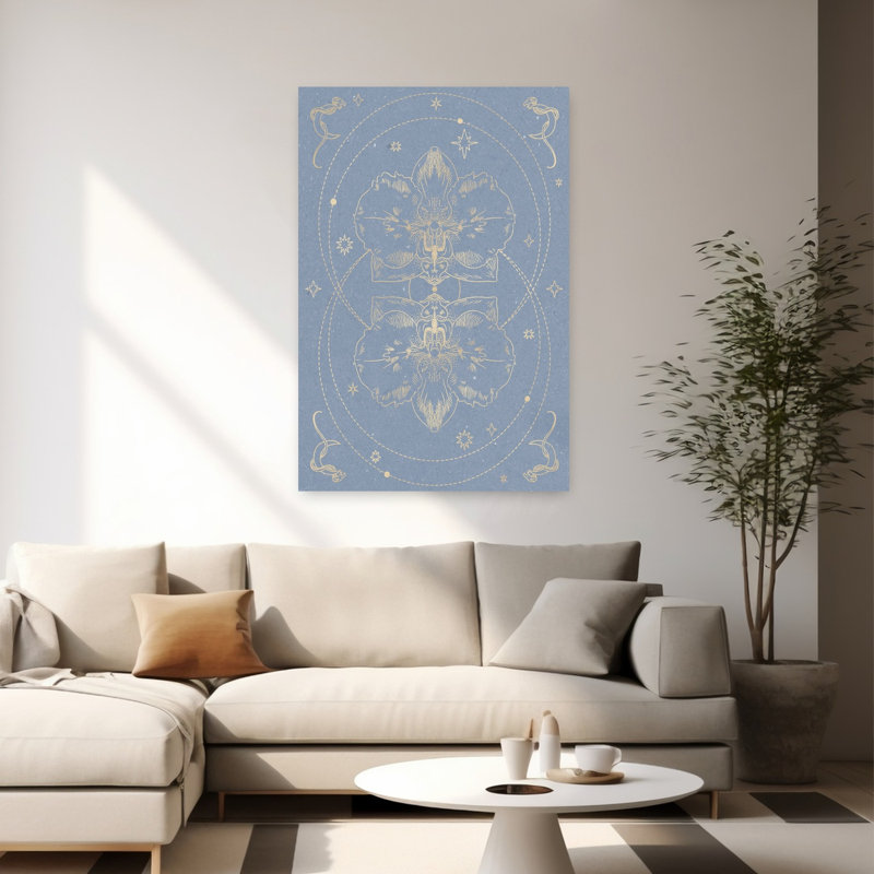 The Mystical Orchid Mystical Abstract Contemporary Orchid Snake Flower Landscape Wall Art 1 Piece Wrapped Canvas Wall Art