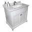 Comptoir de meuble-lavabo de 37 pouces - comptoir en pierre d'ingénierie blanche Transformez votre look avec un lavabo en céramique encastré