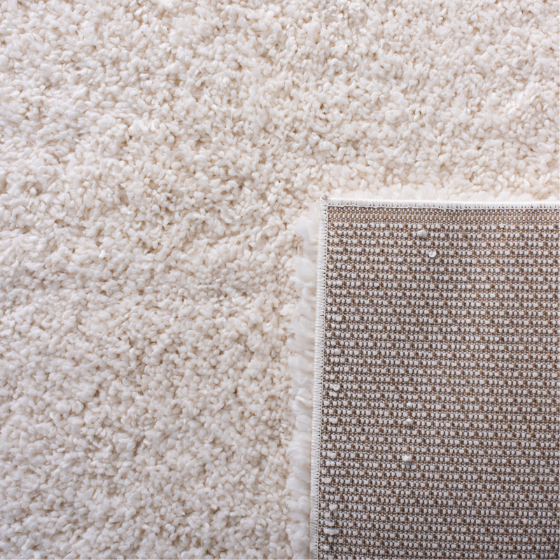 Tapis ivoire à poils longs Sador, Rectangle de 11 pi x 15 pi, White