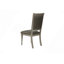 Ensemble de 2 chaises d'appoint luxueuses rembourrées argentées capitonnées Luxury