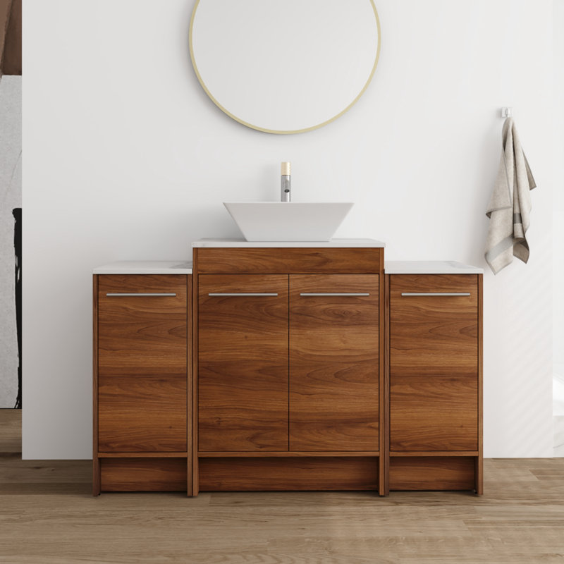 Ensemble de meuble-lavabo simple 47,54 po avec dessus en pierre Talisha