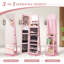 Armoire à bijoux pivotante à 360 ° 3 modes DEL verrouillables -1824420872