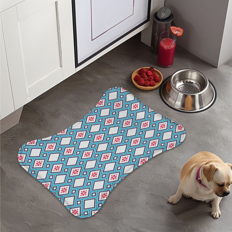 Tapis d'alimentation 1 pièce Marone Yellow Blue Tile
