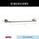 Linden™ 24 in. Wall Mount Towel Bar Bath Hardware Accessory