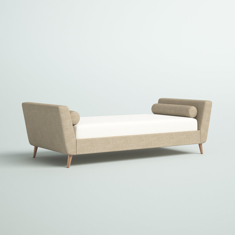 Lit de jour simple Forkey, Lin beige