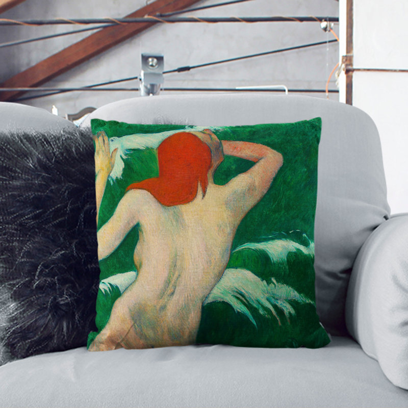 In the Waves Scatter Cushion, Black, 40cm H x 40cm W x 15cm D