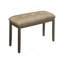 Banc, 44 po rectangulaire, salle à manger, vestibule, cuisine, couloir, rembourré, bois, tissu brun, bois massif gris, transitionnel