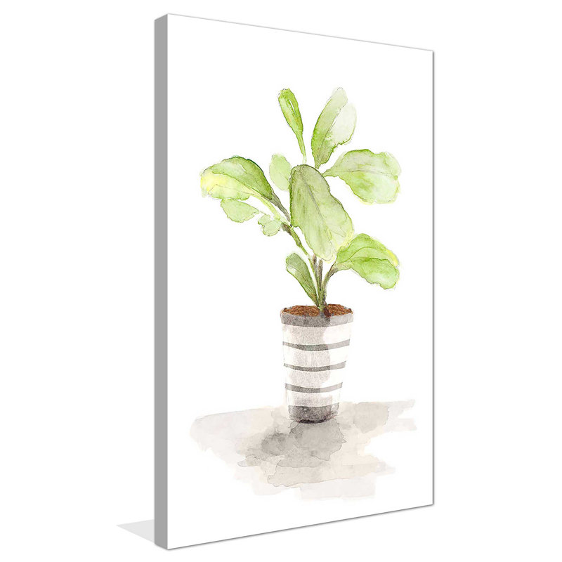 «Fiddle Fig Tree I» par Lanie Loreth - Peinture, Toile tendue, H 48 po x l 28 po x P 1,5 po