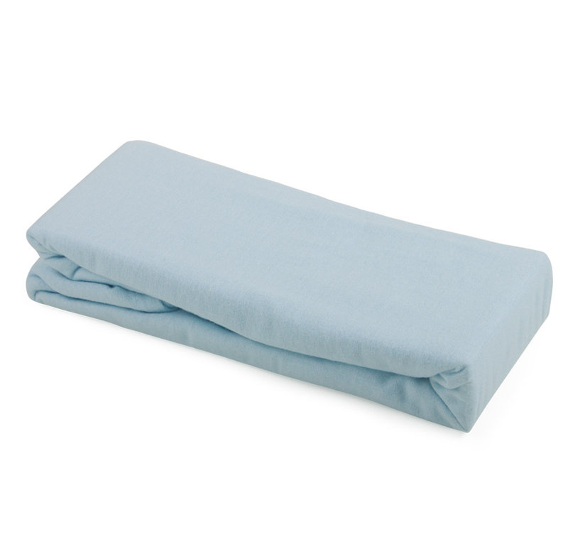Ketron Flannelette Flat Cot Sheets, 140cm W x 180cm L, Blue