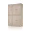 Grande armoire de cuisine 100% en bois massif avec portes et 2 tiroirs Niculae, tablettes réglables, armoire de rangement modulaire, l 48,5 po x H 71,5 po-887095051