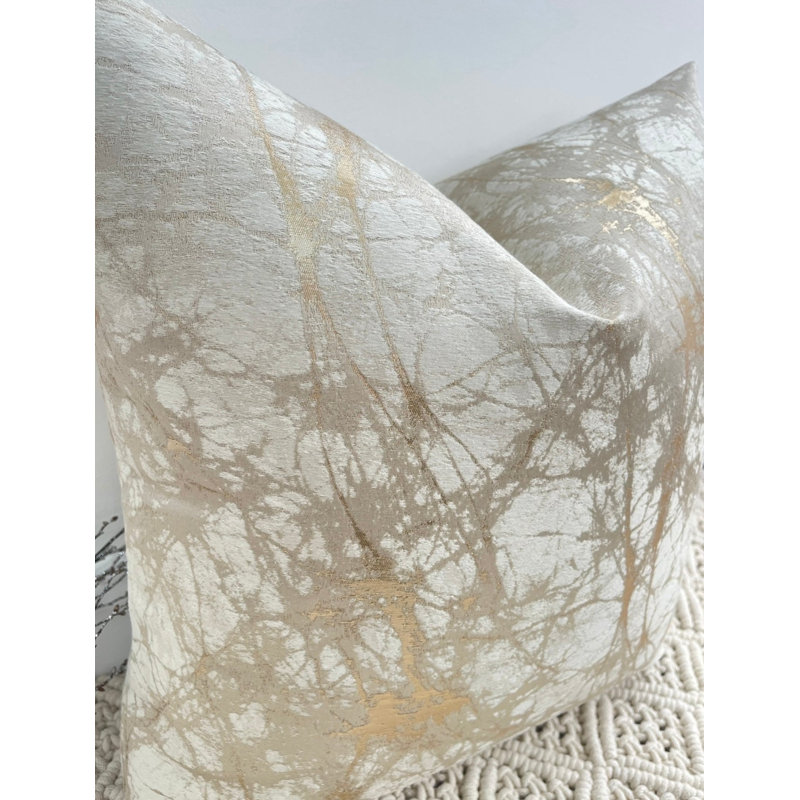 Abstract Square Cushion Cover, Cream Abstract