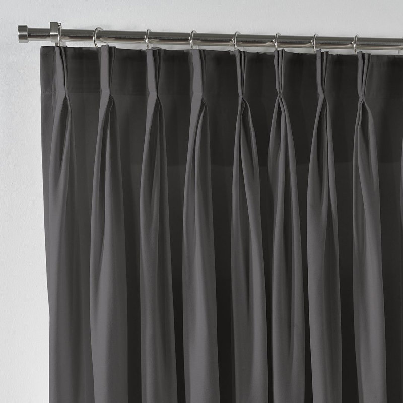 Pinch Pleated Room Darkening Extra Long & Extra Wide Decorative Curtain - Single Panel, 130cm Width x 295cm Drop