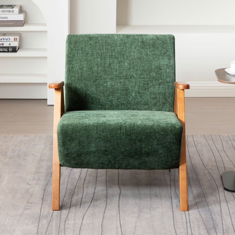 Upholstered Armchair, Green 