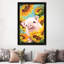Baby Pig With Sunflower by Big Nose Work - Floater Frame Print on Canvas-72989508-72989512