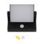 Lampe murale noire à détecteur de mouvement à DEL réglable à 340 ° IP54 pour l'intérieur et l'extérieur d'une entrée de patio-1143274685