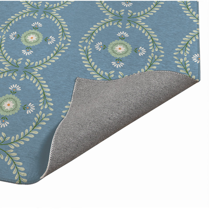 Tapis de bureau Bree, L 48 po x P 72 po, Bleu ciel