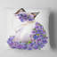 Joli chat avec des fleurs bleues - coussin imprimé animal-29517215-29517211