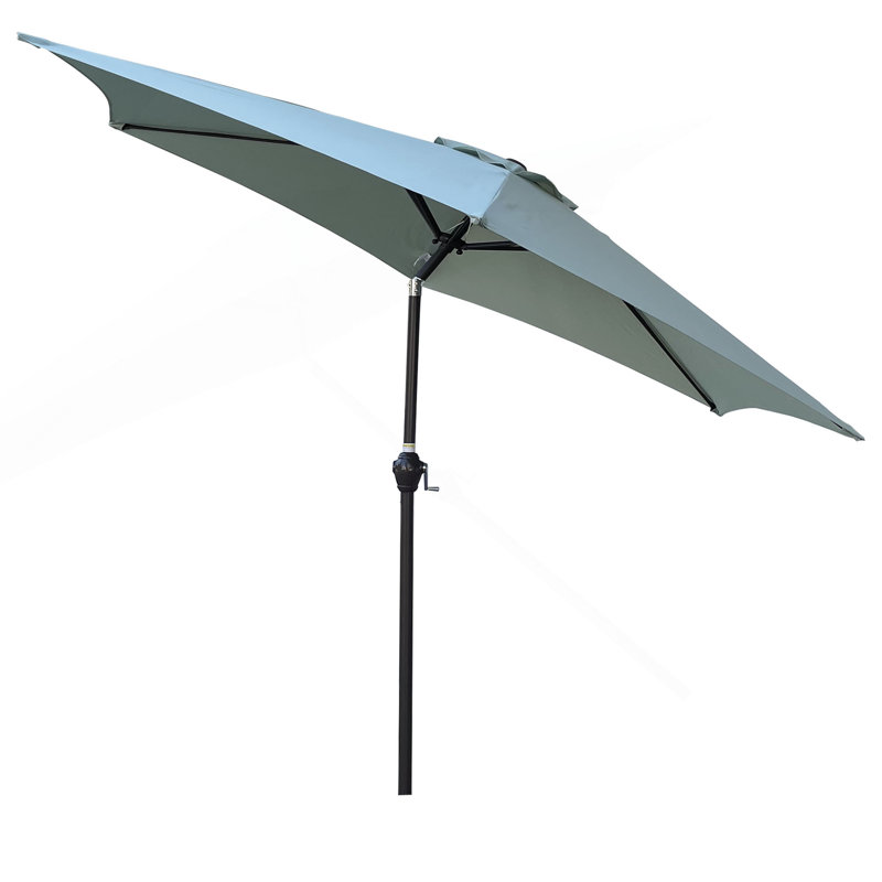 Parasol moderne de 9 pi, Vert givré