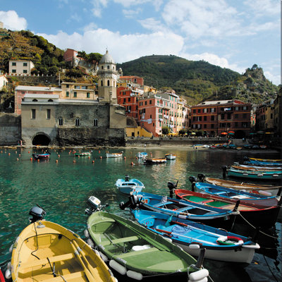 Cinque Terre Framed Photographic Print on Wrapped Canvas