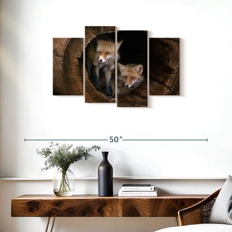 Brampt Kit Foxes, 22" H x 36" W