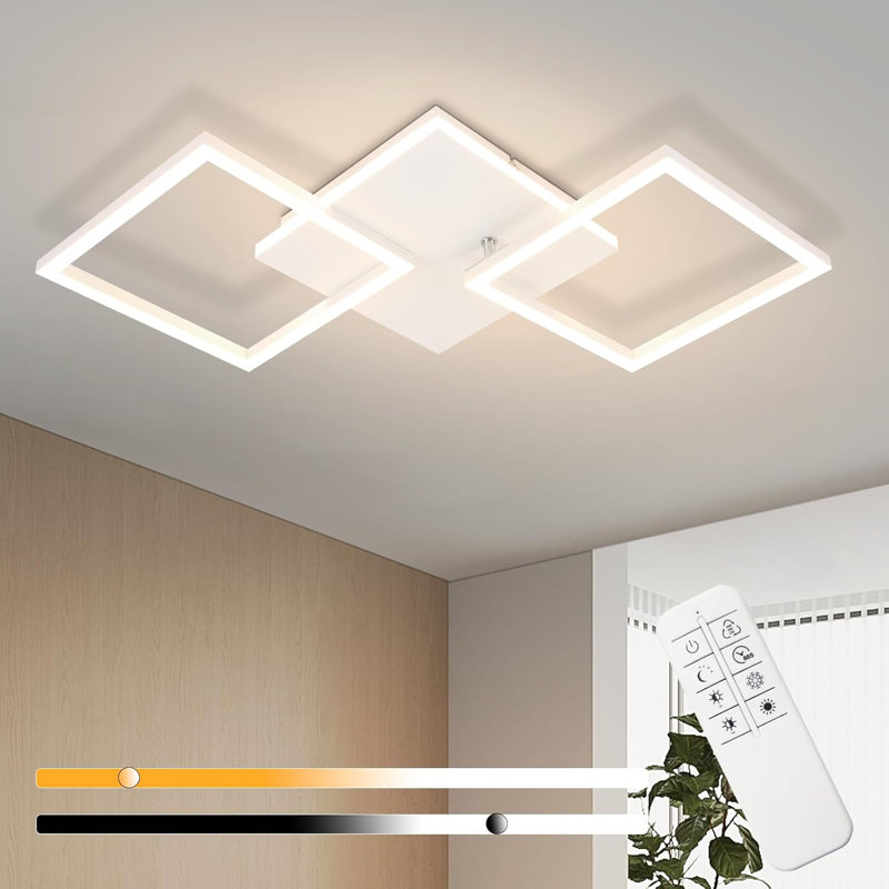 LED Semi Flush Mount, Stainless Steel