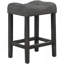 Ensemble de salle à manger 5 pièces pour comptoir transitionnel, table de salle à manger carrée 36 pouces avec 4 tabourets capitonnés à hauteur de comptoir, gris anthracite-129590823