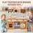 Solid Wood Play Kitchen & Accessories Set, Preschool Kitchen Set, Kids Kitchen Playset-106201491
