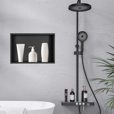 Niche de douche encastrée en acier inoxydable