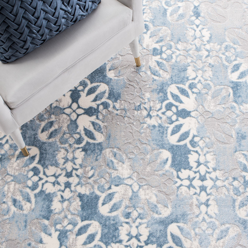 Mcmichael Performance Floral Rug, Rectangle 9' x 12'
