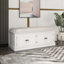 Banc de rangement pour chaussures avec 4 portes, tablettes réglables et coussin amovible pour le salon, le vestibule-2070410140