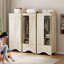Armoire chêne, bois d'hévéa + frêne 2 portes 1 tiroir