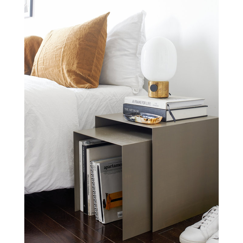 JWDA LED Table Lamp, 11.4" H x 6.7" W x 6.7" D, Light Gray/Concrete