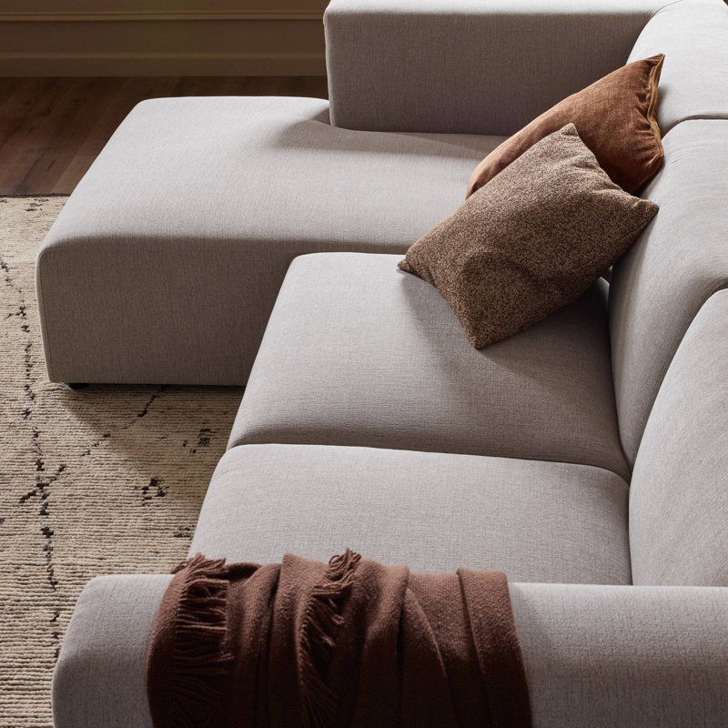 Lawndale 3PC LAF Sectional-Napa Sandstone, Left Hand Facing